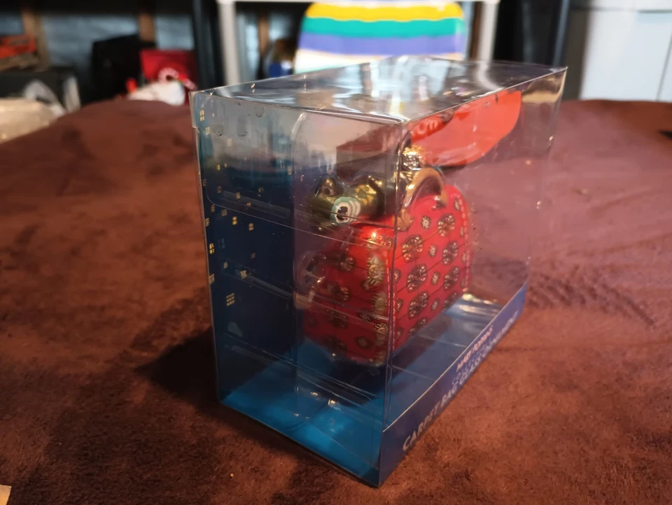 Disney Mary Poppins Carpet Bag Umbrella Glass Xmas Ornament New in Box - Image 2 of 4