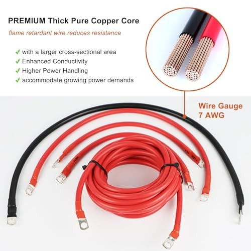 /12V 140Amp Split Charge Relay Kit, 20FT 6M Smart Dual Battery Isolator Kit