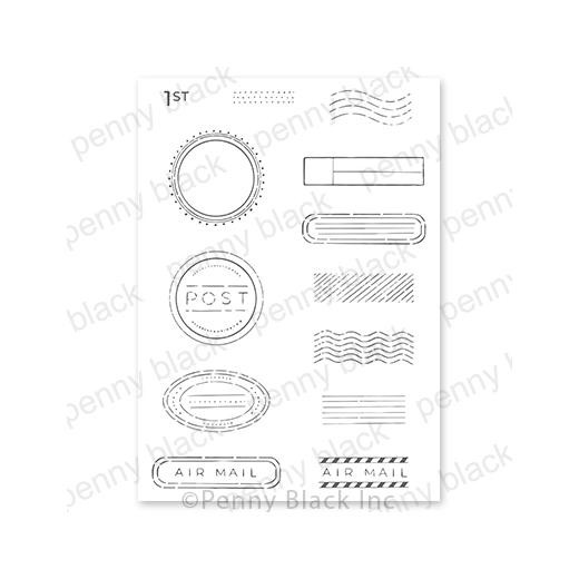 Penny Black 5""x7"" Stick & Shine Sheets 2pcs - Posted Shine 15-011
