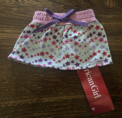 American Girl 18 in Doll Skirt Multicolor Purple Pink White Star Print
