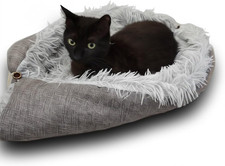 Cuccia per Gatti Morbida Doppio Uso, Adatta a Tutte Le Stagioni Estate/Inverno –
