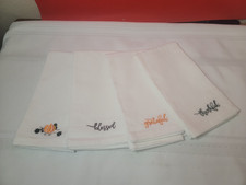 Set of 4 Thanksgiving Holiday Napkins By Hobby Lobby Grateful, Blessed, Thankful