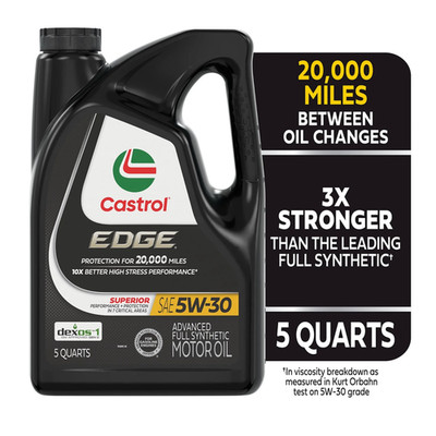 Castrol EDGE Euro 5W-30 K Advanced Full Synthetic Motor Oil, 5 Quarts