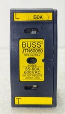 BUSSMANN JTN60060 CLASS J FUSE HOLDER WITH 50A LPJ-50SP FUSE MODULAR BLOCK