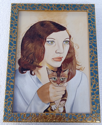 Lucian Freud, Painting Oil On Canvas , signed stamped vintage.