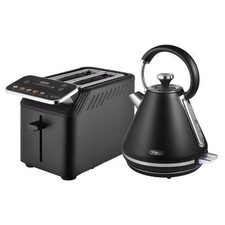 Tower Mirage Kitchen Set, 1.7L Kettle, 2 Slice Toaster, Black EEJB333