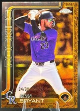 Kris Bryant /99 Black Gold 2025 Topps Gilded Collection #180 Colorado Rockies