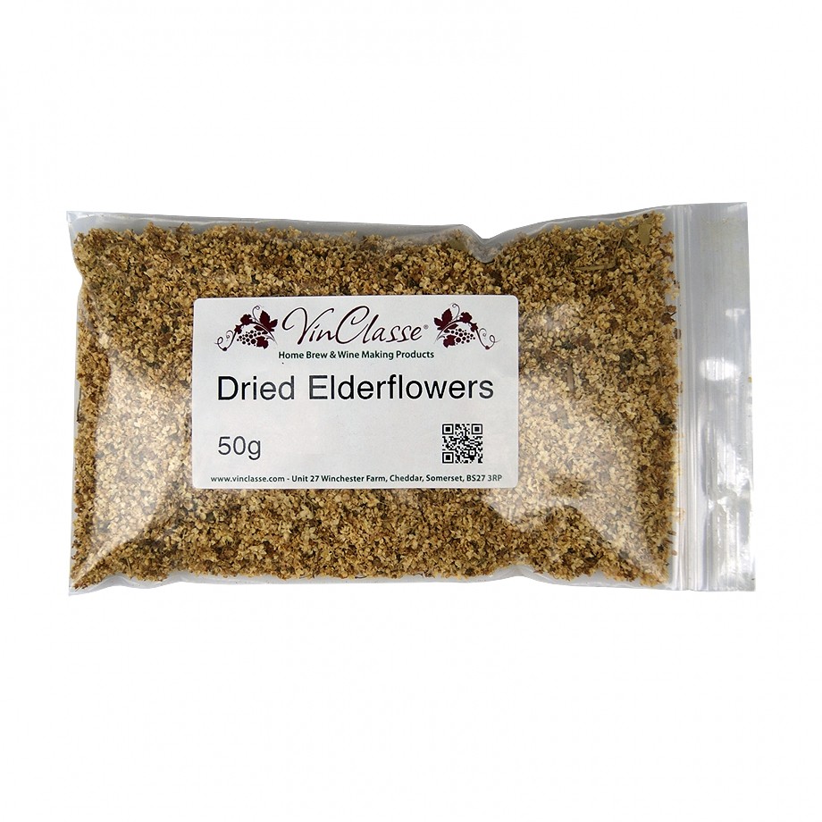Dried Elderflowers Without Stems - 50g For Sparkling Wine Or Cordial