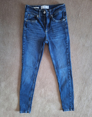 MNG Damen Skinny Jeans blau Gr. 32, L 70 cm, Stretch, Push-up