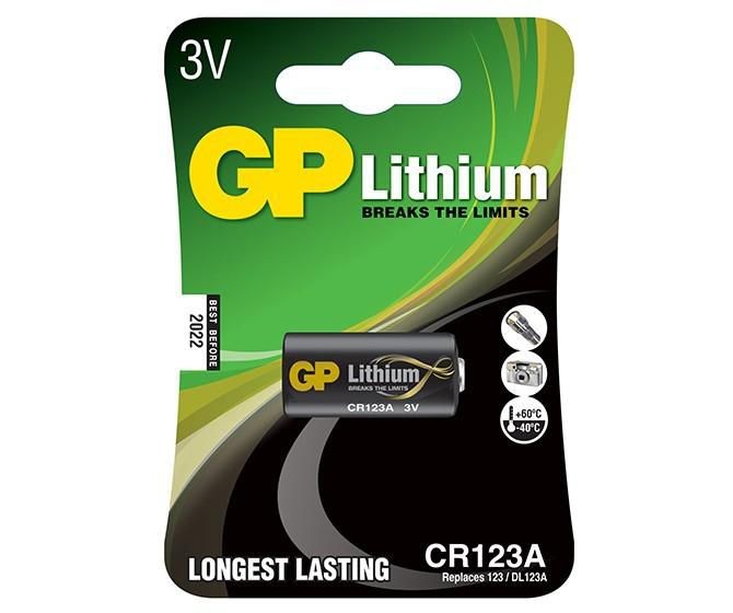 GP Batteries Lithium CR123A, Einwegbatterie, CR123A, Lithium, 3 V, 1 Stück(e), Schwarz - Bild 2