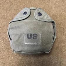 VINTAGE USGI MILITARY ARCTIC CANTEEN COVER COTTON DUCK CANVAS 1964 K-31
