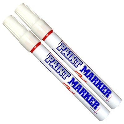 Paint Markers Oil-Based Pen Permanent Waterproof Car 1 Count (Pack of 2), Red 