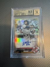 2017 Bowman Draft Gold Refractor /50 Quentin Holmes BGS 9.5 GEM MINT Auto