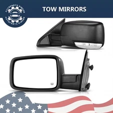 Pair Power Heated Mirrors for 2009- 2016 Dodge Ram 1500 10-16 Ram 2500 3500 4500