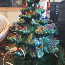 Vintage 1950s Ceramic Lighted Christmas Tree ...