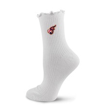 Women's PRO Compression White Indiana Fever Logo Lettuce Hem Quarter Socks