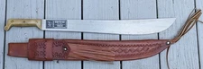 Vintage Bush Machete GAVILAN Incolma SA Columbia  No. 127 Custom Leather Sheath