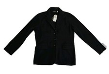 NWT LRL Ralph Lauren Women's Size XL Black Cotton Blend Blazer Jacket 3 Button