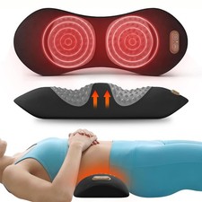 3in1 Lumbar Pillow  Smooth Triple Fusion Electric Back Massager w/Vibration Heat