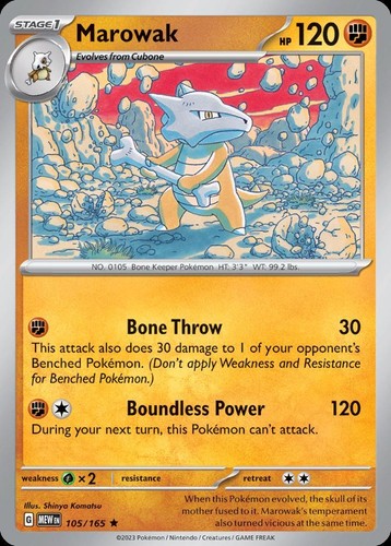 Pokemon Marowak (105/210) 151 LP HOLO