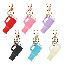 6 Pack Mini Tumbler Keychains with Butterfly Mini Stanley Cup Accessories
