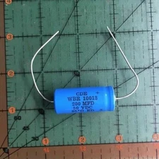 200uF 50v Cornell Dubilier Electrolytic Axial Capacitor WBR200-50  Audio  4pcs  