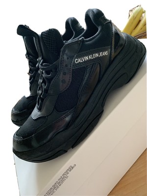 calvin klein maya black trainers