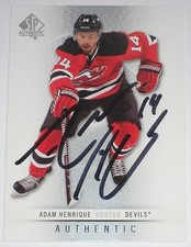 ADAM HENRIQUE SIGNED 12-13 UPPER DECK SPA NEW JERSEY DEVILS CARD AUTOGRAPH AUTO!