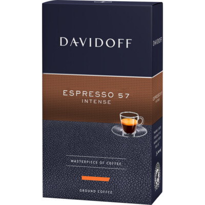 DAVIDOFF ESPRESSO 57 - INTENSE - GROUND COFFE - MASTERPIECE - GREAT TASTE AROMA