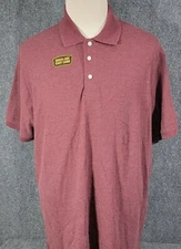The Foundry Supply Co Adult Men's Short Sleeve 3 Button Polo LT Autumn Burgundy