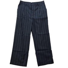 H&M Hose schwarz gestreift gerade Polyestermischung Damen Gr. UK XL NEU