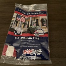U.S. Window Flag 12" x 18" by Betsy Flags | Suction Cups Included Made in USA