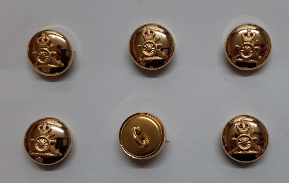 Royal Artillery Buttons 22L Small British Army Mounted R.A Cannon ...