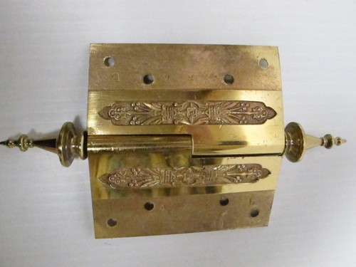 Pair Antique Original Russel & Erwin Ornate Victorian Bronze Door Hinges~1800s-D - Picture 6 of 14