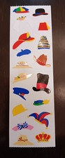 Mrs. Grossman  s Stickers Vintage 1998 - Multiple Hats - Stickers by the Yard.