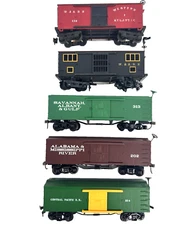 Mantua & Bachmann Model Railroad Box Flat Cars 5 Piece Lot