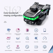 4K Dual Camera Drone,WiFi FPV, 360° Avoidance,3pc batteries,LED Lights