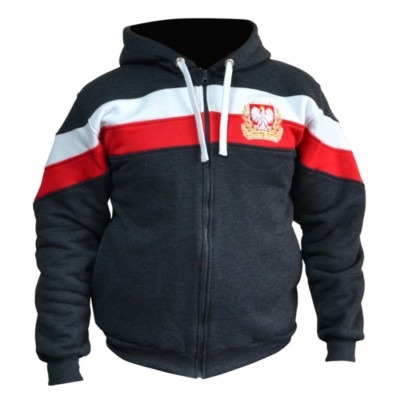 Sweatshirt Hoodie Bluza Grey Patriotic Eagle Poland Wielka Polska Walczaca NSZ