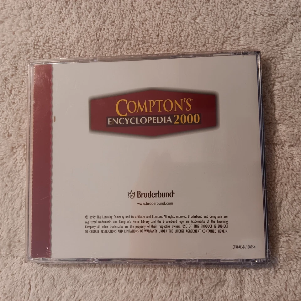 Compton'  Encyclopedia 2000 Program Disc by Broderbund CD for Windows 1999 New - Image 2 of 3