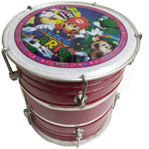 Drum for Boy's and Girl's, Metal and Cartoon Printed Plastic sheet Mini Dhol |  - Picture 1 of 3