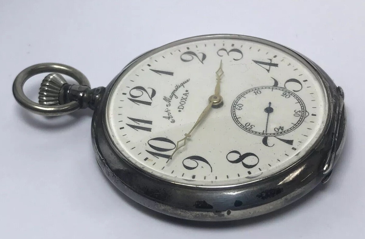 ANTIQUE DOXA MEDAILLE MILAN 1906 SILVER POCKET WATCH HORS ANTI