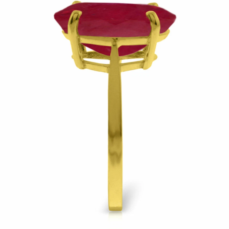 Nuevo Anillo de Oro Sólido 14K 7.5 CTW Rubí Ovalado Natural Foto 3 de 4