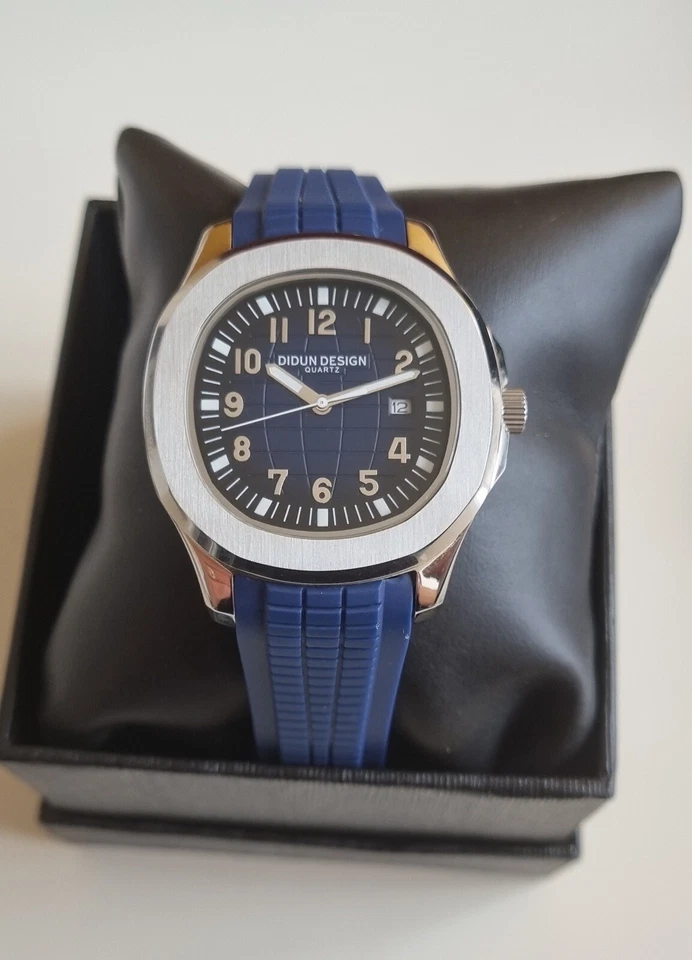 Men’s Watch Blue Didun Design Quartz Resin Strap — 第 2/4 张图片