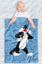 Looney Tunes Soft Fleece, Cozy Crib Throw 30"x40" Sylvester Character