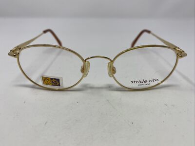 Stride Rite sr-10 057 45-18-130 Gold Full Rim Metal Eyeglasses Frame V979
