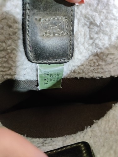 TIMBERLAND DARK BROWN BIKER BOOTS UK 5.5 US 7.5W SHERPA LINED WATERPROOF WOMENS - Picture 8 of 8