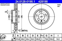 2X ATE 24.0128-0198.1 Bremsscheibe FüR BMW