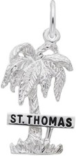10K or 14K Gold St. Thomas Palm Tree Charm by Rembrandt