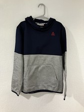 Reebok Kids Boys Medium Sweatshirt Blue Grey Hooded EUC School Sports G7