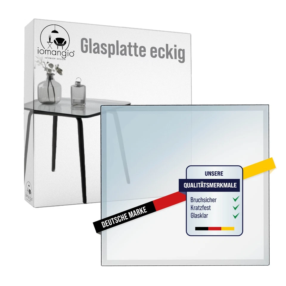Glastisch Tischplatte aus gehärtetem Glas Tisch Glasplatte Glasscheibe ESG GLAS - Bild 4 von 4